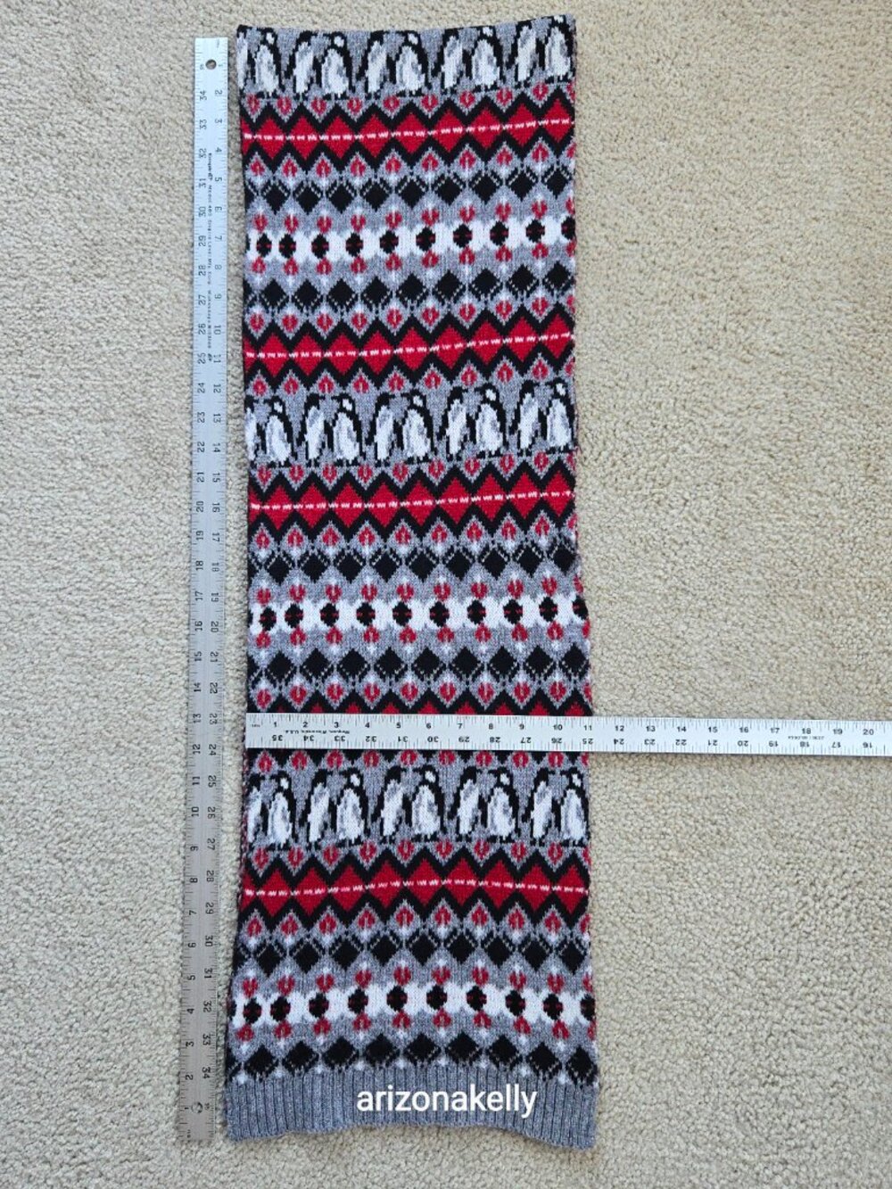 Vera Bradley Fair Isle Penguin Scarf Birds - Picture 2 of 7